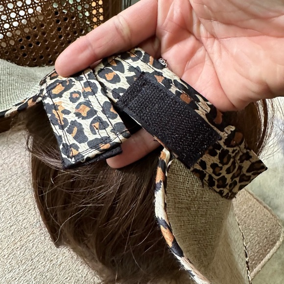 Leopard Sun Visor Wide Brim Floppy Hat - Picture 5 of 7